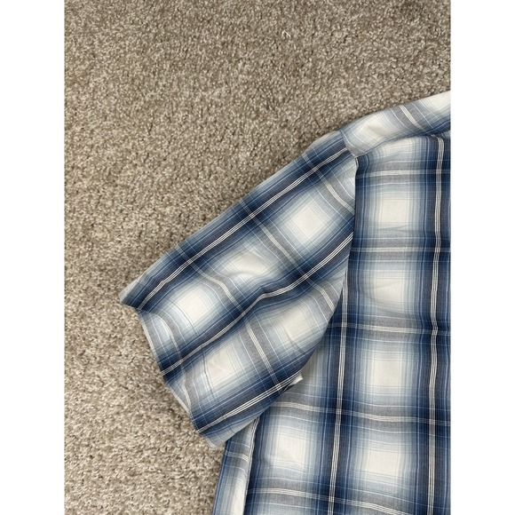 511 Tactical Shirt Mens Extra Large Blue Plaid  Button Up Snap Short Sleeve XL - Picture 4 of 8